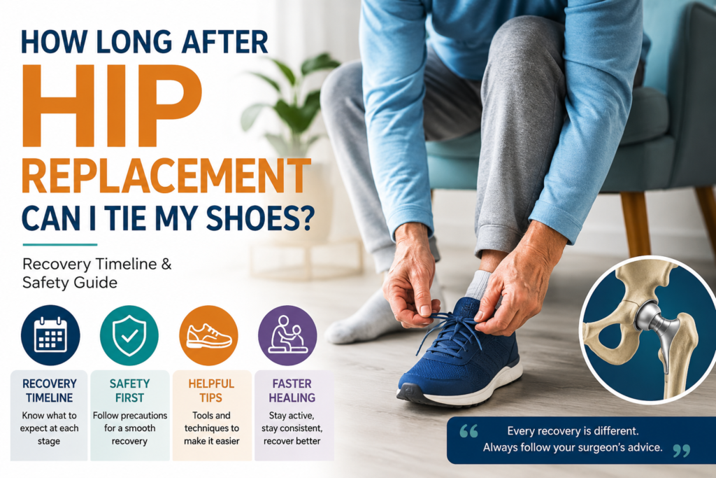 How Long After Hip Replacement Can I Tie My Shoes? Recovery Timeline (2026)