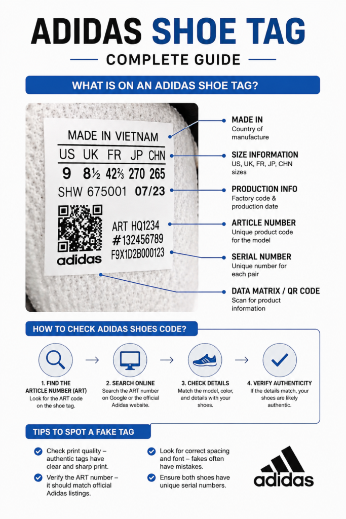 How to read an Adidas shoe tag? A User-Friendly Guide
