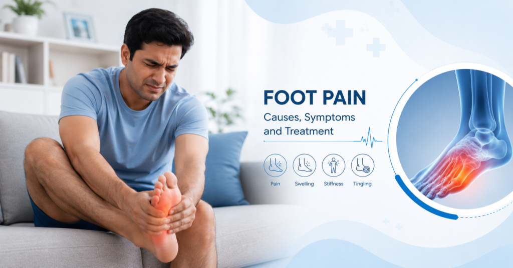 Feet Hurt relief concept showing foot pain